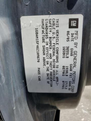 1G8AM15F46Z109670 - 2006 SATURN ION LEVEL 2 黑色 照片 12