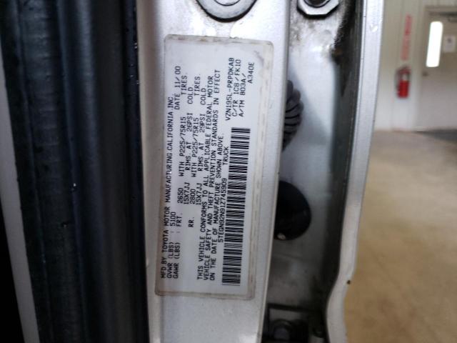 5TEGN92N91Z745909 - 2001 TOYOTA TACOMA DOUBLE CAB PRERUNNER SILVER photo 12