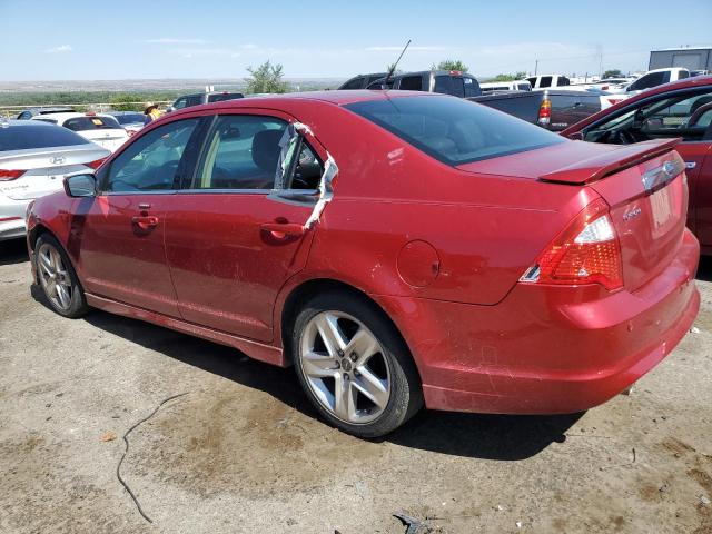 3FAHP0KC3CR191719 - 2012 FORD FUSION SPORT RED photo 2
