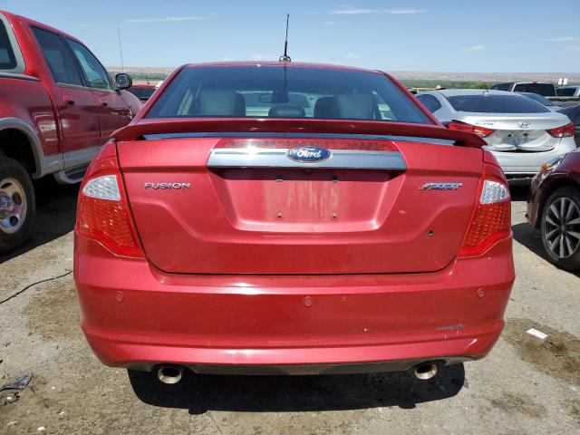 3FAHP0KC3CR191719 - 2012 FORD FUSION SPORT RED photo 6
