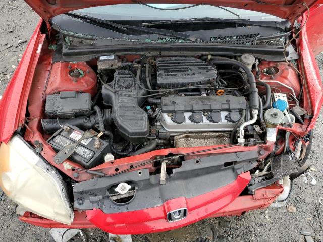 1HGEM22943L053967 - 2003 HONDA CIVIC EX RED photo 11