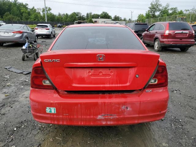 1HGEM22943L053967 - 2003 HONDA CIVIC EX RED photo 6