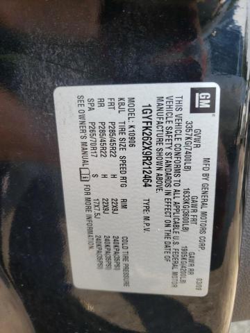 1GYFK262X9R212464 - 2009 CADILLAC ESCALADE ESV LUXURY BLACK photo 13