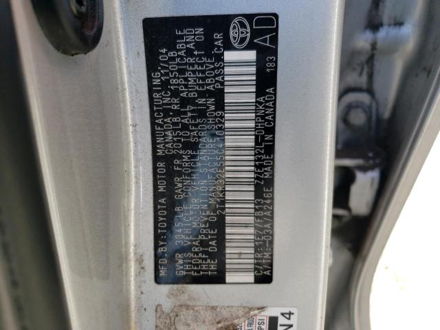 2T1KR32E55C410329 - 2005 TOYOTA COROLLA MA XR SILVER photo 13