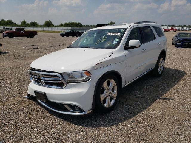 1C4RDHDGXEC476683 - 2014 DODGE DURANGO LIMITED WHITE photo 2