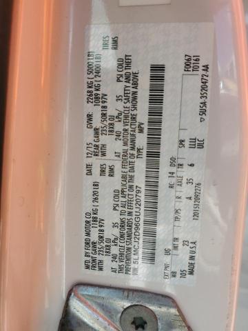 5LMCJ2D96GUJ20797 - 2016 LINCOLN MKC SELECT 白色 照片 13