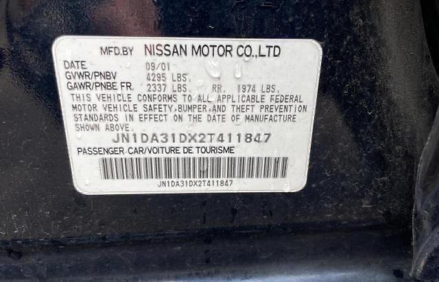 JN1DA31DX2T411847 - 2002 NISSAN MAXIMA GLE BLUE photo 10