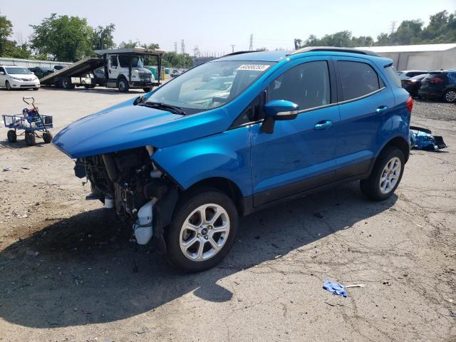 MAJ6S3GL9KC300990 - 2019 FORD ECOSPORT SE BLUE photo 1