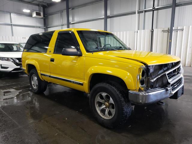 1GNEK18K7NJ343554 - 1992 CHEVROLET BLAZER K1500 YELLOW photo 4