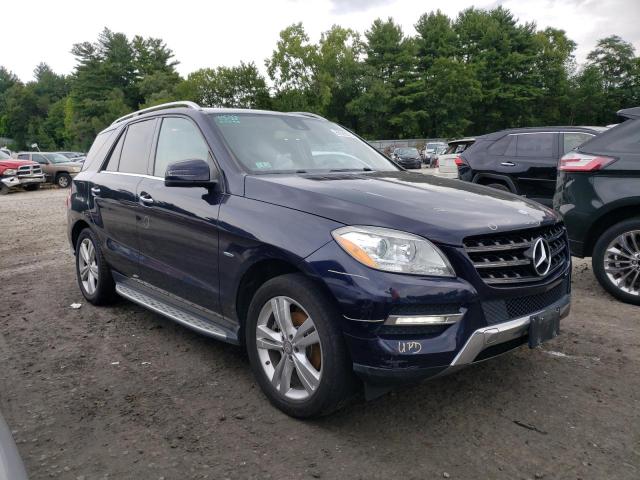 4JGDA5HB1CA071543 - 2012 MERCEDES-BENZ ML 350 4MATIC BLUE photo 4