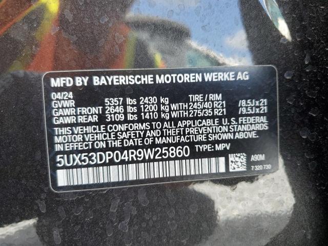 5UX53DP04R9W25860 - 2024 BMW X3 XDRIVE30I CHARCOAL photo 14