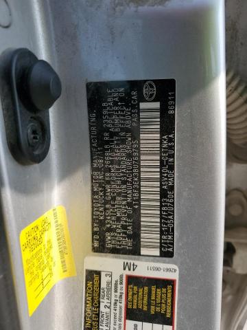4T1BF3EK3BU769795 - 2011 TOYOTA CAMRY BASE 银色 照片 12