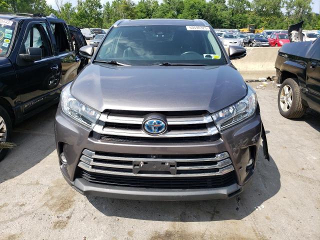 5TDDGRFH9KS066688 - 2019 TOYOTA HIGHLANDER HYBRID LIMITED GRAY photo 5