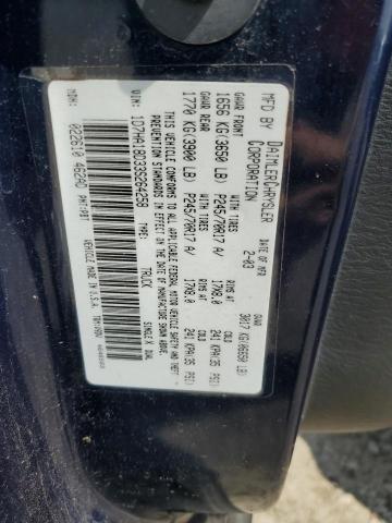 1D7HA18D33S264258 - 2003 DODGE RAM 1500 ST BLUE photo 12