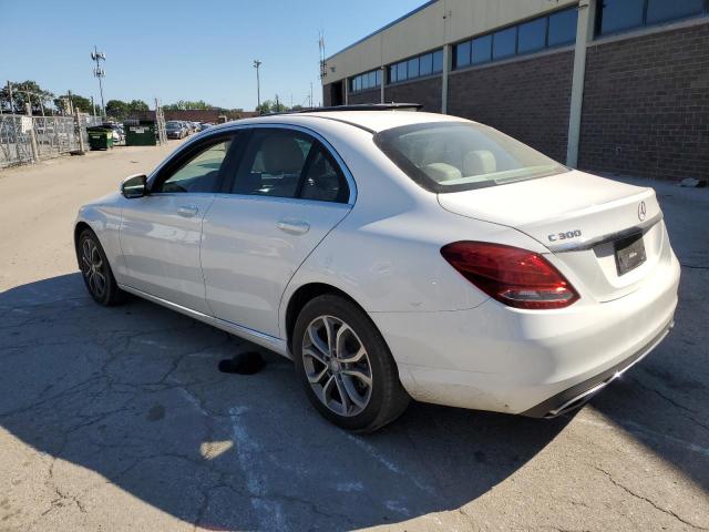 55SWF4KB1FU037887 - 2015 MERCEDES-BENZ C 300 4MATIC WHITE photo 2