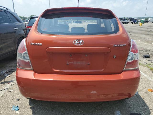 KMHCM36C69U120407 - 2009 HYUNDAI ACCENT GS ORANGE photo 6