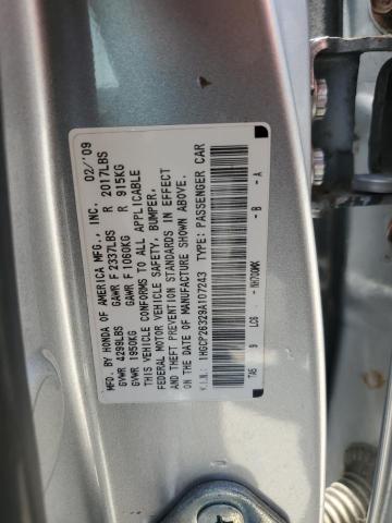 1HGCP26329A107243 - 2009 HONDA ACCORD LX SILVER photo 12