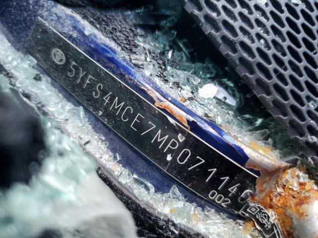 5YFS4MCE7MP071140 - 2021 TOYOTA COROLLA SE BLUE photo 12