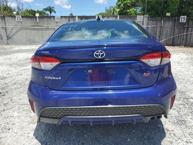5YFS4MCE7MP071140 - 2021 TOYOTA COROLLA SE BLUE photo 6