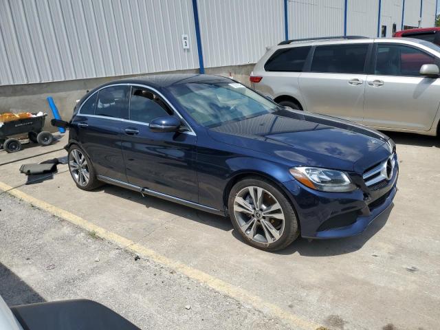 55SWF4JB3JU274066 - 2018 MERCEDES-BENZ C 300 BLUE photo 4