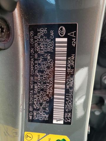 JTHBA30G865150467 - 2006 LEXUS ES 330 GREEN photo 12