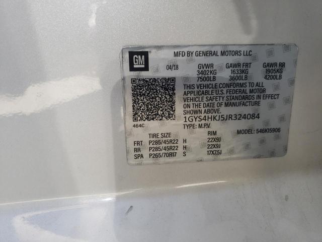 1GYS4HKJ5JR324084 - 2018 CADILLAC ESCALADE ESV LUXURY WHITE photo 14