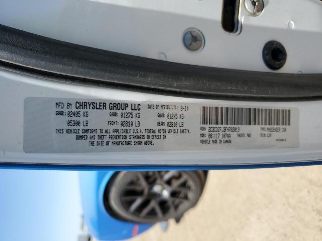 2C3CDZFJ3FH702019 - 2015 DODGE CHALLENGER R/T SCAT PACK BLUE photo 13