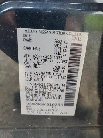 5N1AR2MM6DC610293 - 2013 NISSAN PATHFINDER S BLUE photo 13