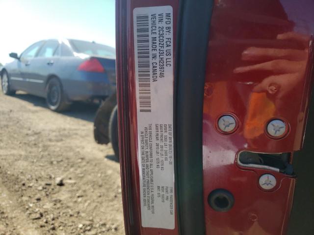 2C3CDZFJ3LH239746 - 2020 DODGE CHALLENGER R/T SCAT PACK BURGUNDY photo 12