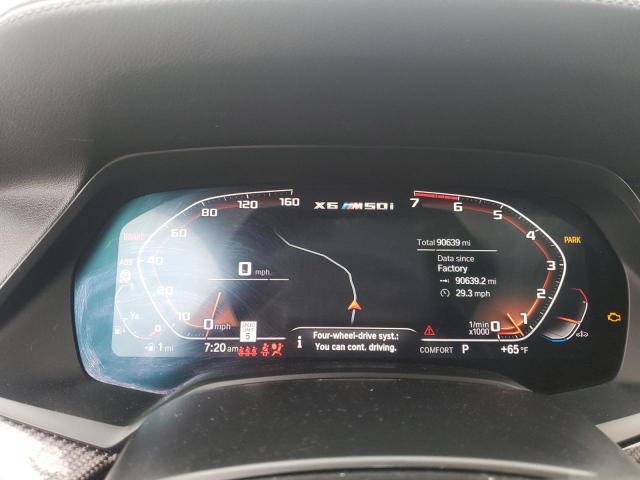 5UXCY8C04M9D98591 - 2021 BMW X6 M50I GRAY photo 9