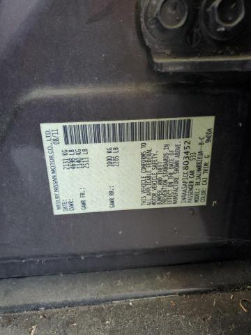 1N4AA5AP1CC803452 - 2012 NISSAN MAXIMA S GRAY photo 12