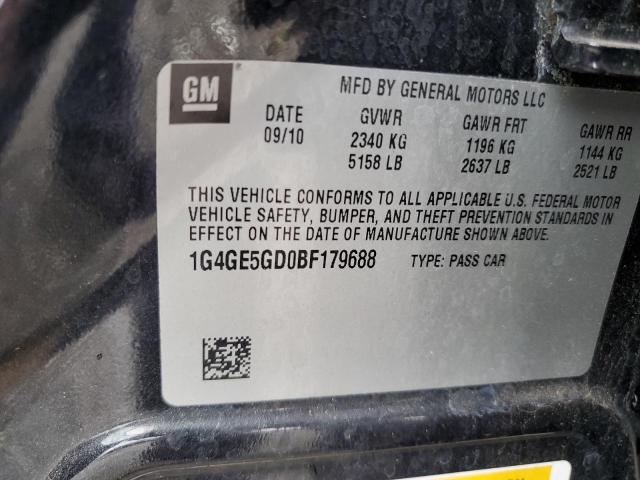 1G4GE5GD0BF179688 - 2011 BUICK LACROSSE CXS BLACK photo 13