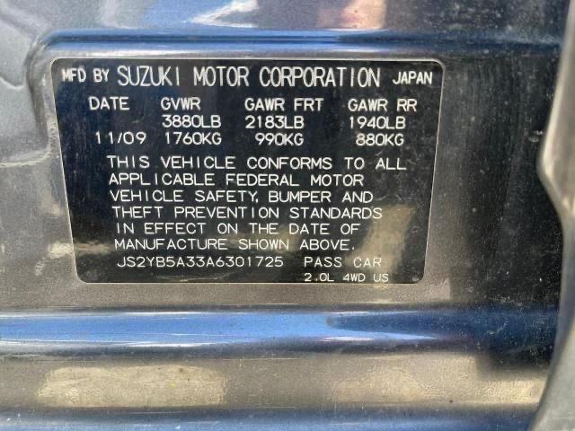 JS2YB5A33A6301725 - 2010 SUZUKI SX4 CHARCOAL photo 10