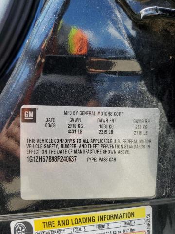 1G1ZH57B98F240637 - 2008 CHEVROLET MALIBU 1LT 黑色 照片 12