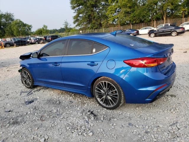 KMHD04LB1JU636955 - 2018 HYUNDAI ELANTRA SPORT BLUE photo 2