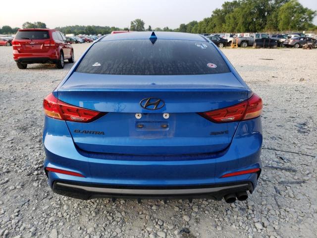 KMHD04LB1JU636955 - 2018 HYUNDAI ELANTRA SPORT BLUE photo 6