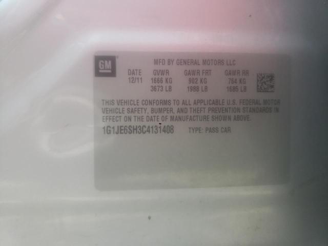 1G1JE6SH3C4131408 - 2012 CHEVROLET SONIC LTZ SILVER photo 12