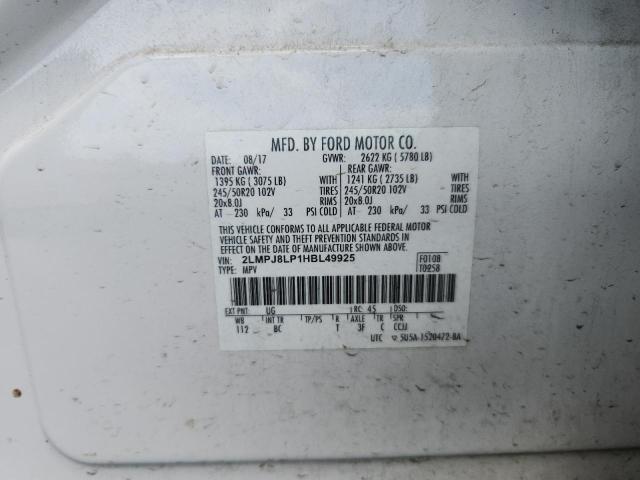 2LMPJ8LP1HBL49925 - 2017 LINCOLN MKX RESERVE WHITE photo 14