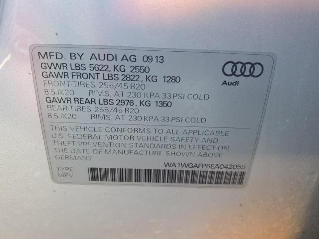 WA1WGAFP5EA042059 - 2014 AUDI Q5 PRESTIGE SILVER photo 14
