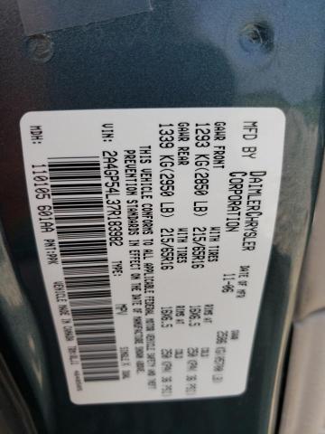 2A4GP54L37R183982 - 2007 CHRYSLER TOWN & COU TOURING Mavi foto 13