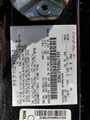 3LN6L5F92HR621929 - 2017 LINCOLN MKZ RESERVE შავი ფოტო 12