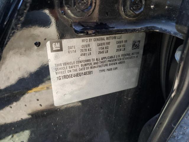 1G1RD6E44EU148381 - 2014 CHEVROLET VOLT BLACK photo 12