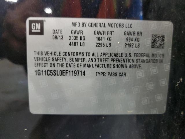 1G11C5SL0EF119714 - 2014 CHEVROLET MALIBU 1LT CHARCOAL photo 12