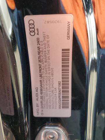 WAUCGAFR3EA071082 - 2014 AUDI S5 PREMIUM PLUS 黑色 照片 12