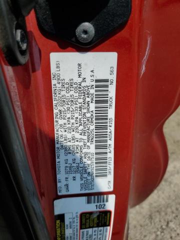 5TETX22NX9Z597510 - 2009 TOYOTA TACOMA ACCESS CAB წითელი ფოტო 12