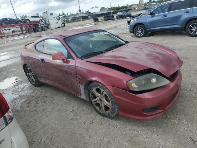 KMHHN65F85U181672 - 2005 HYUNDAI TIBURON GT RED photo 4