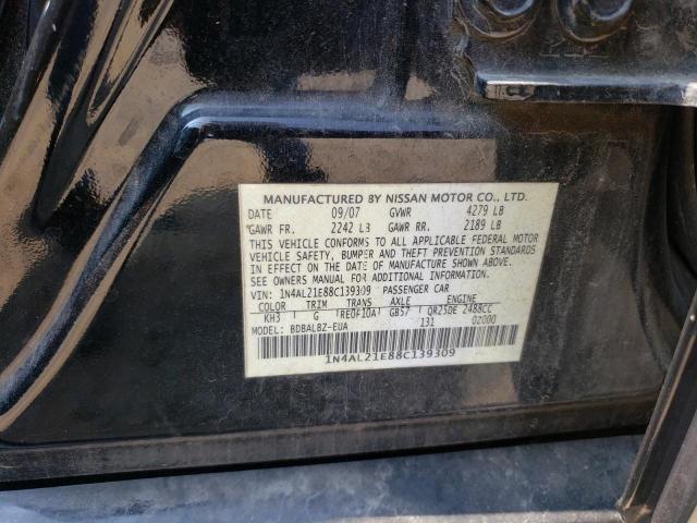 1N4AL21E88C139309 - 2008 NISSAN ALTIMA 2.5 BLACK photo 12