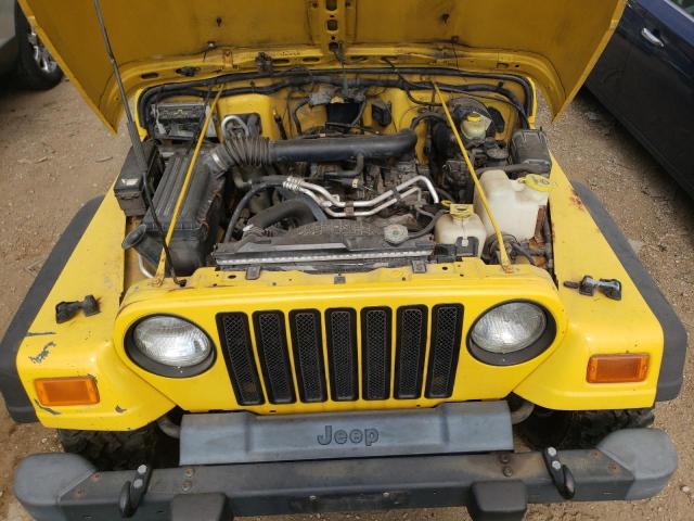 1J4FA49S81P341720 - 2001 JEEP WRANGLER / SPORT YELLOW photo 11