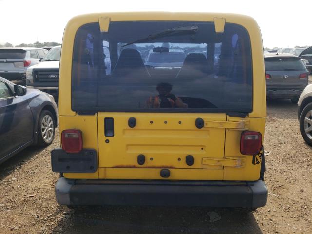 1J4FA49S81P341720 - 2001 JEEP WRANGLER / SPORT YELLOW photo 6