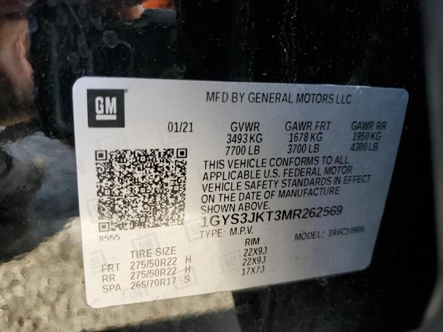 1GYS3JKT3MR262569 - 2021 CADILLAC ESCALADE ESV LUXURY 黑色 照片 13